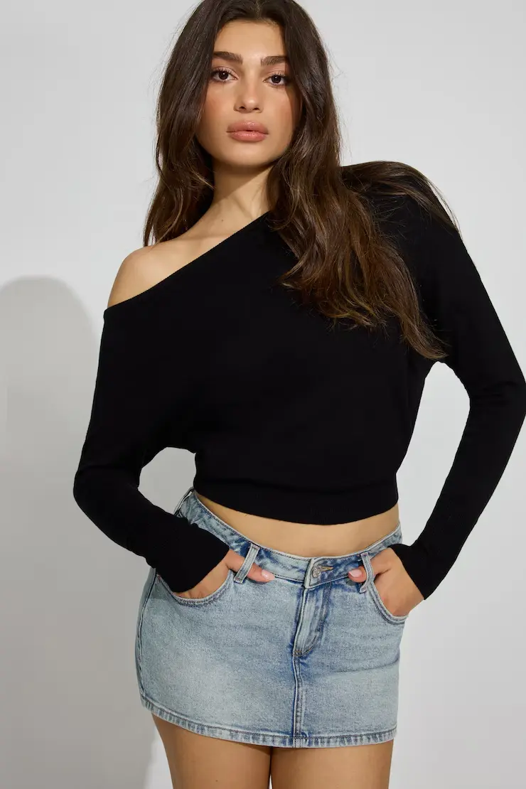 Rae Asymmetric Fine Sweater - Image 3