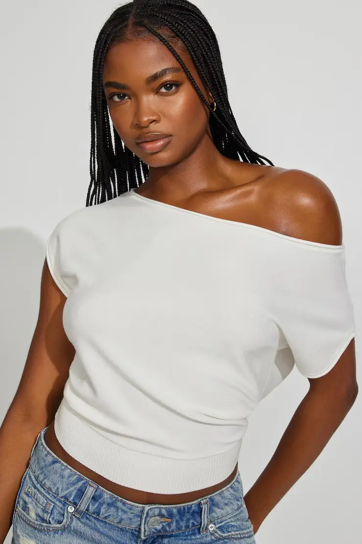 Romi Asymmetric Cinched Waist Sweater